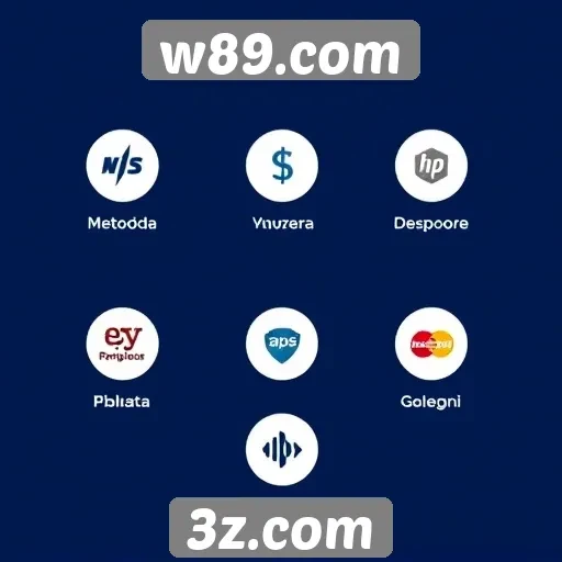 Métodos de pagamento disponíveis em w89.com